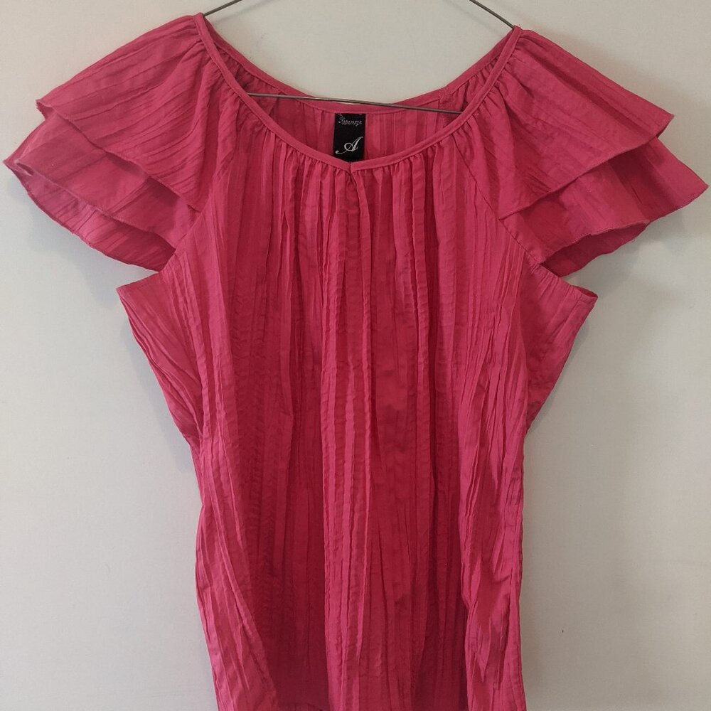 Apparenza Pink Short Sleeve Blouse